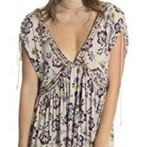Free People Women Shirt Blouse Floral Print